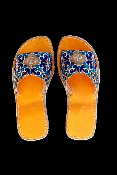 Mule Chehili motif Azul